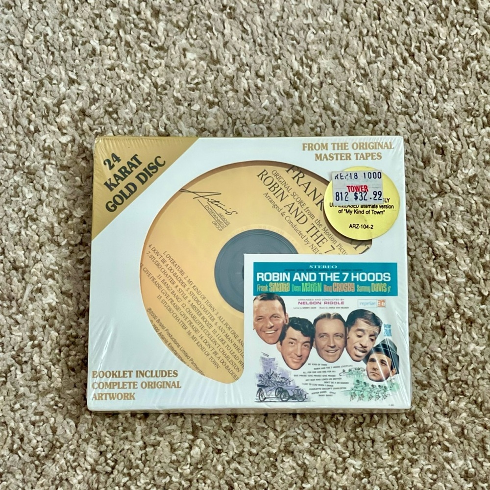 *VTG/NEW/SEALED* Frank Sinatra CD Robin & The 7 Hoods 24 KARAT GOLD DISC🔥HOT🔥